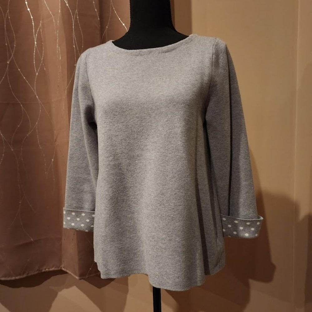 CYNTHIA ROWLEY GRAY  BLOUSE - Picture 3 of 4